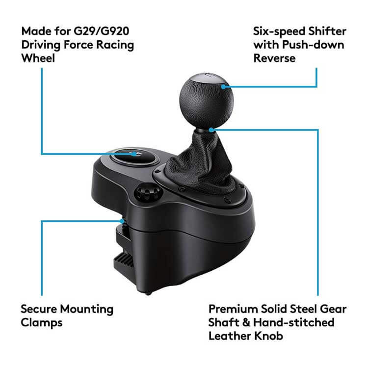 تعویض دنده لاجیتک مدل Driving Force Shifter Logitech Driving Force Shifter 06 1 - تعویض دنده لاجیتک مدل Driving Force Shifter