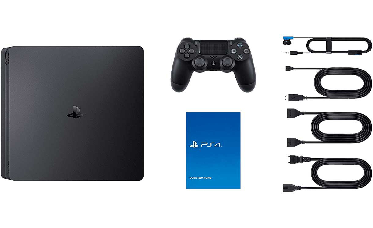 کنسول بازی PS4 Slim دو دسته ریجن 2 - ظرفیت 1 ترابایت ps4 slim in box min - کنسول بازی PS4 Slim دو دسته ریجن 2 - ظرفیت 1 ترابایت