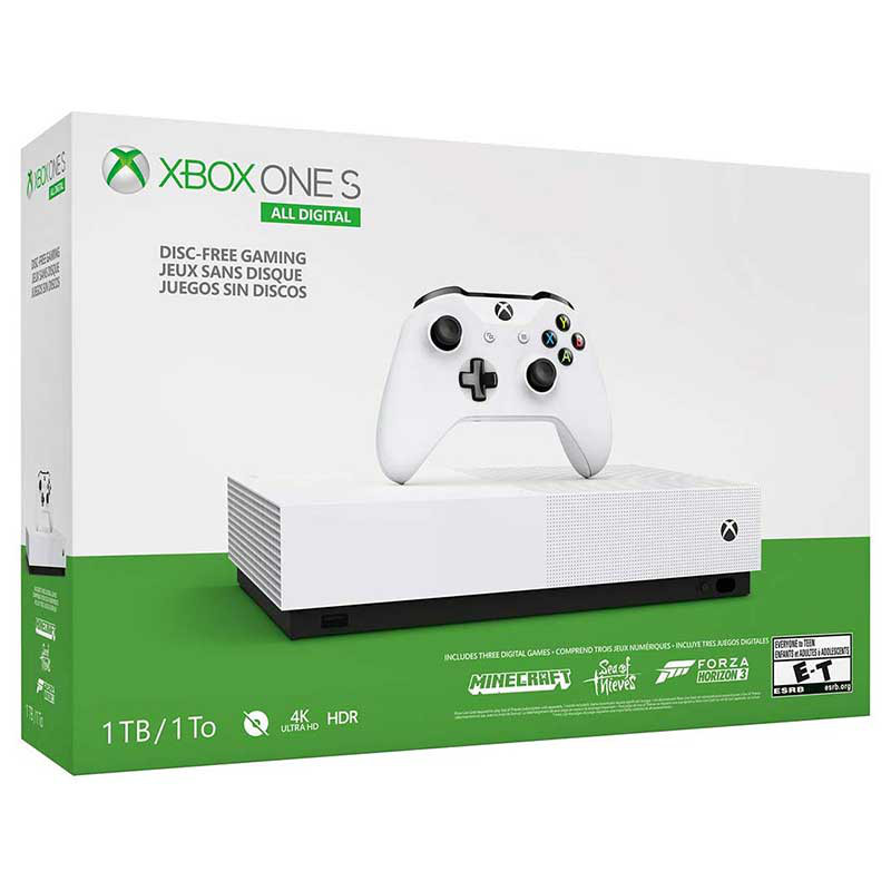 کنسول بازی Xbox One S All-Digital Edition - ظرفیت 1 ترابایت به همراه 20 عدد بازی