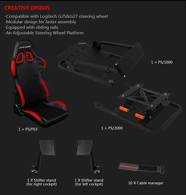 صندلی ریسینگ DXRacer مدل Racing Simulator PS/COMBO/200