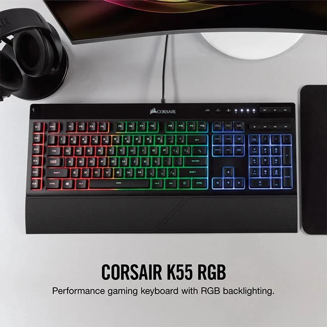کیبورد گیمینگ کورسیر مدل Corsair K55 RGB