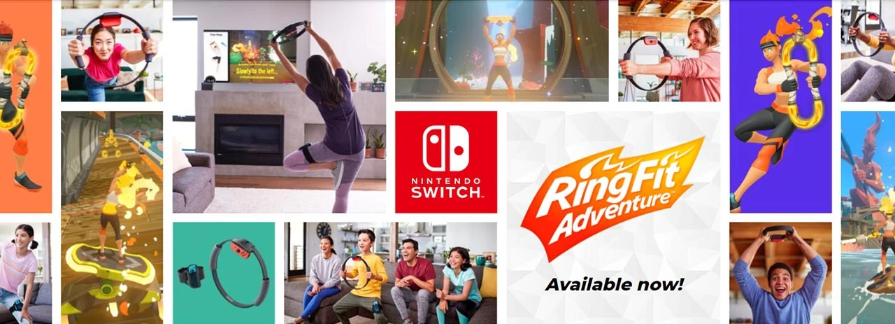 بازی Ring Fit Adventure به همراه حلقه ورشی برای Nintendo Switch
