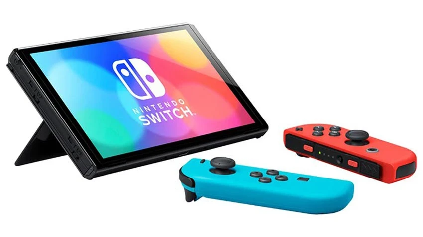 کنسول بازی نینتدو سوییچ Nintendo Switch مدل OLED - قرمز آبی