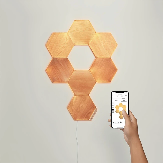 پنل هوشمند 7 تکه نانولیف Nanoleaf Wood Look Hexagons