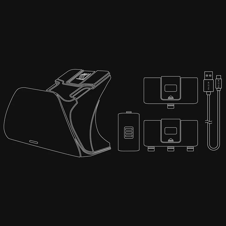پایه شارژر و باتری ریزر Razer Quick Charging Stand برای XBOX - رنگ سفید