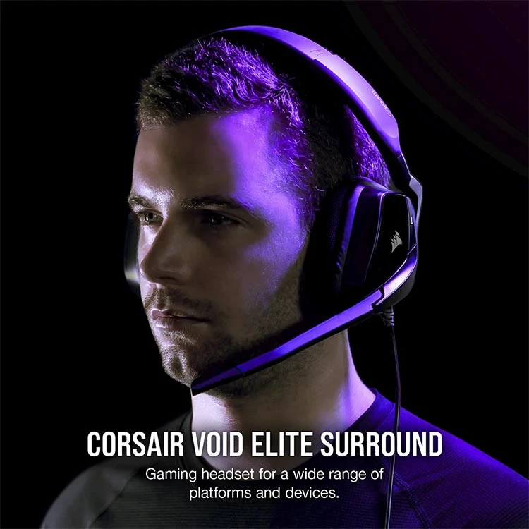 هدست گیمینگ کورسیر مدل Corsair VOID Elite Surround - مشکی