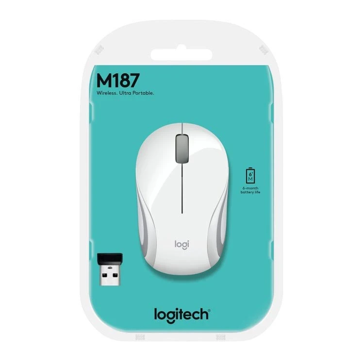 ماوس بی سیم لاجیتک Logitech M187 Wireless - سفید