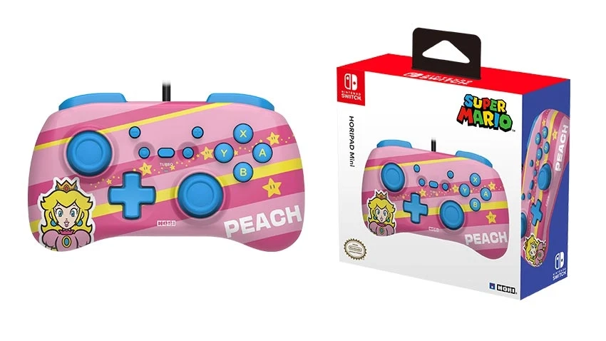 دسته بازی Hori طرح Horipad Mini Peach برای Nintendo Switch