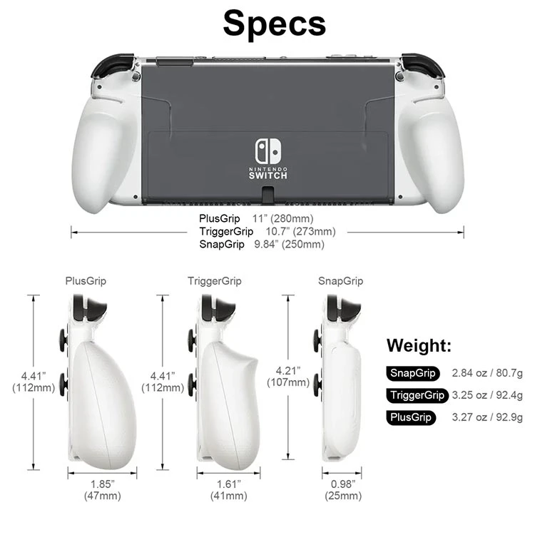 باندل گریپ و کیف حمل Skull and Co برای Nintendo Switch Oled - سفید