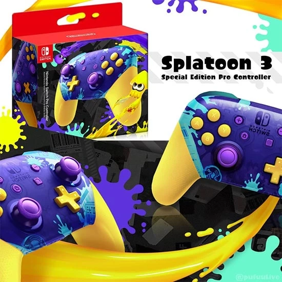دسته بازی Nintendo Switch Pro طرح Splatoon 3 Edition