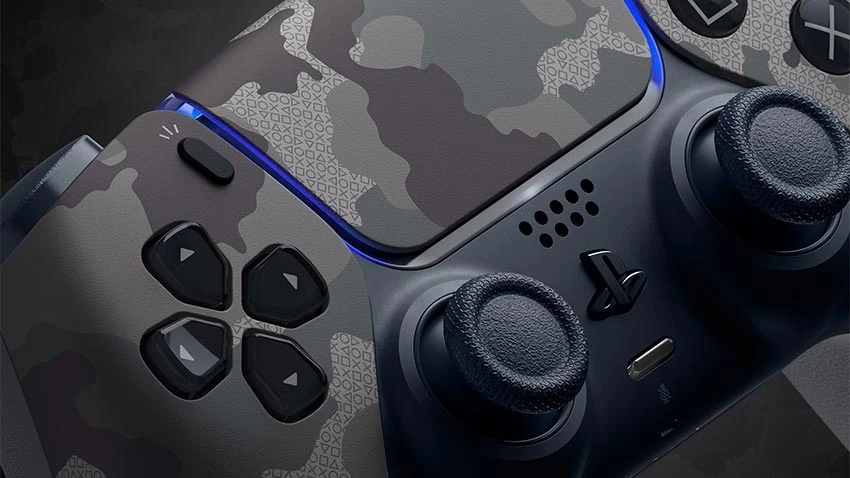 دسته بازی دوال سنس DualSense برای PS5 - رنگ Grey Camouflage
