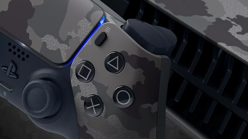 دسته بازی دوال سنس DualSense برای PS5 - رنگ Grey Camouflage