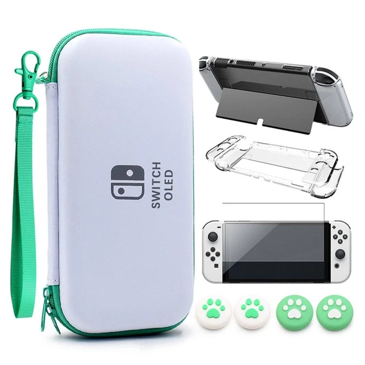 پک محافظتی هفت کاره VGBUS برای Nintendo Switch OLED - سفید سبز