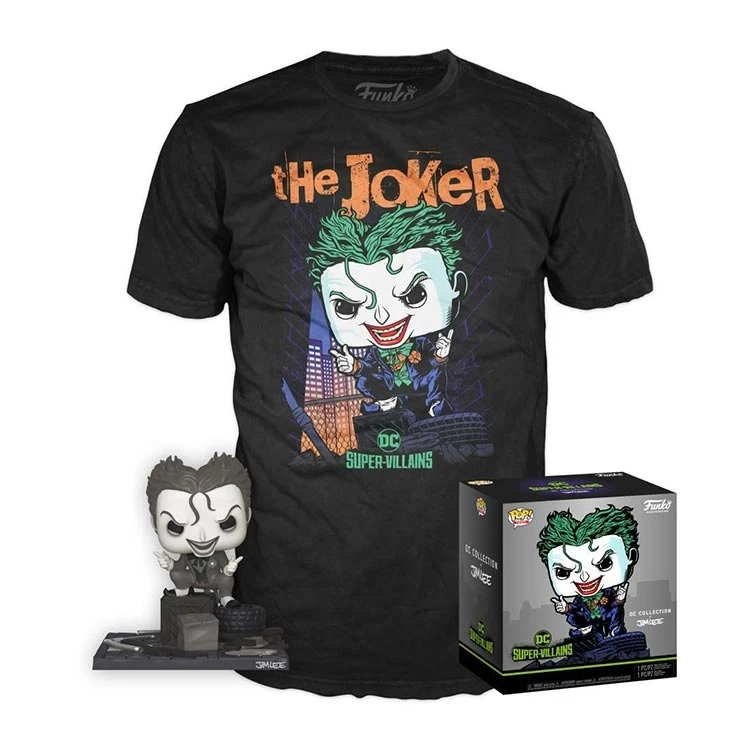 فیگور فانکو پاپ طرح Funko POP DC Super Villains The Joker کد 240 به همراه تیشرت