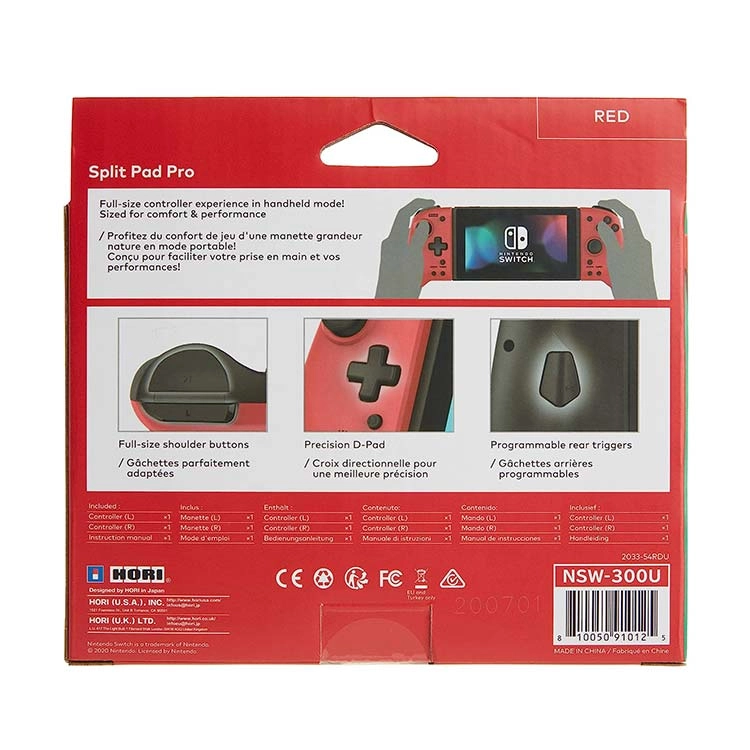 دسته بازی Hori Split Pad Pro Volcanic Red برای Nintendo Switch - قرمز