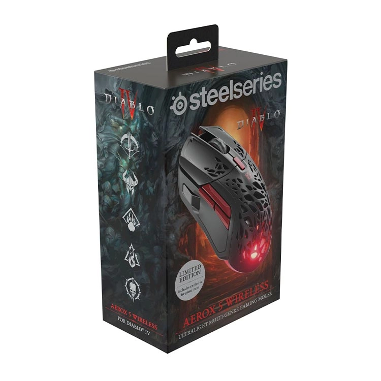 ماوس بی سیم گیمینگ استیل سریز SteelSeries Aerox 5 Wireless Diablo IV Edition