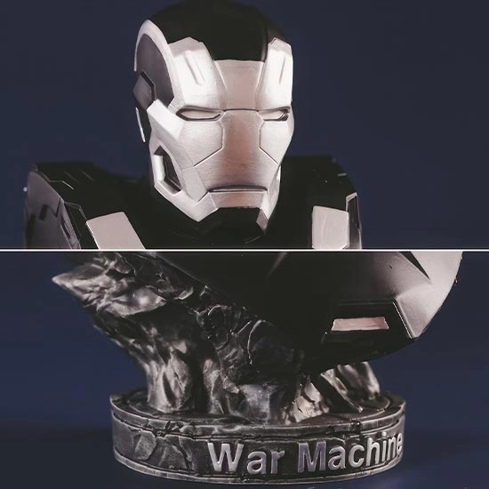اکشن فیگور نیم تنه سر ماشین جنگ Marvel Hero Head war machine