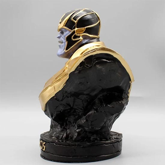 اکشن فیگور نیم تنه سر تانوس Marvel Hero Head Thanos With Gold Dress