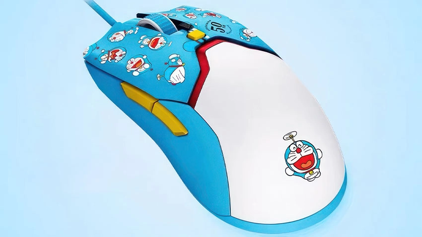موس و موس پد گیمینگ ریزر Razer Doraemon 50th Anniversary Viper Gaming Mini Mouse and Mouse Pad