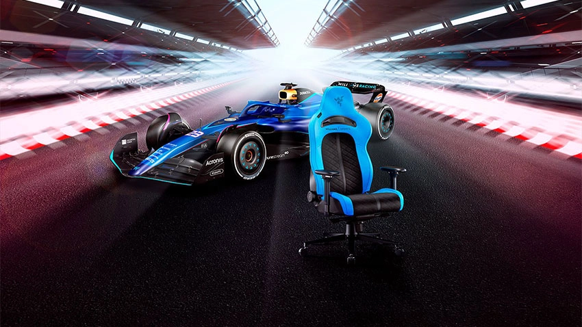صندلی گیمینگ ریزر Razer Enki Pro طرح Williams Esports Edition