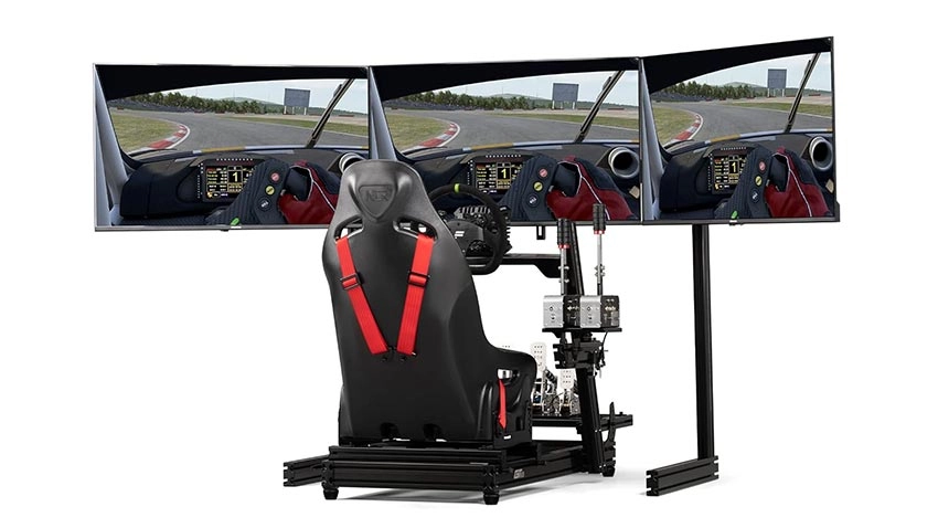 استند مانیتور رانندگی Next Level Racing Elite Freestanding Triple Monitor Add-On Black Edition