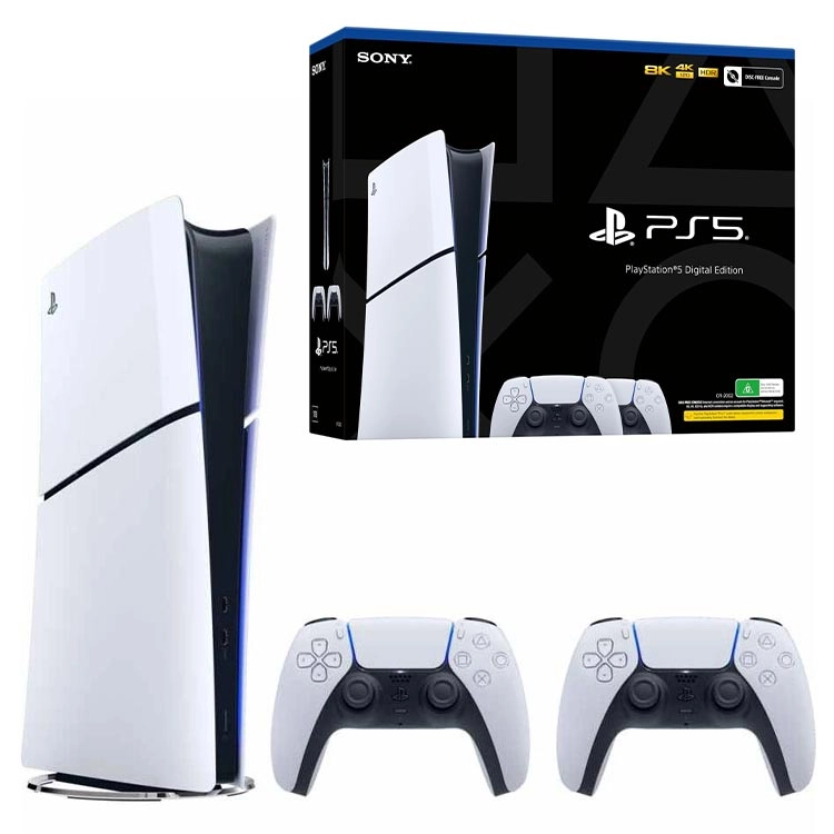 کنسول بازی پلی استیشن 5 اسلیم (PS5 Slim Digital Edition) دو دسته - ظرفیت 1TB