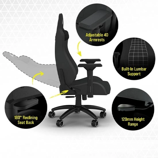 صندلی گیمینگ کورسیر Corsair TC200 Fabric - مشکی