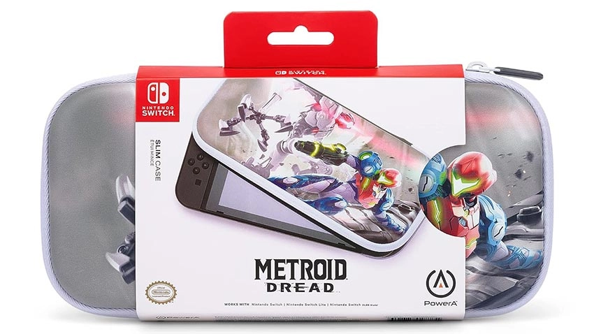 کیف حمل PowerA Slim Case طرح Metroid Dread برای Nintendo Switch