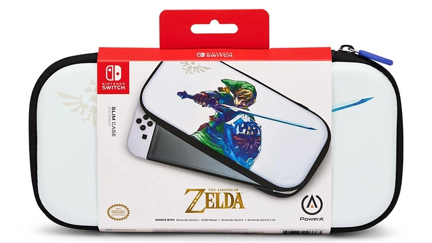 کیف حمل PowerA Slim Case طرح Zelda Master Sword Defense برای Nintendo Switch