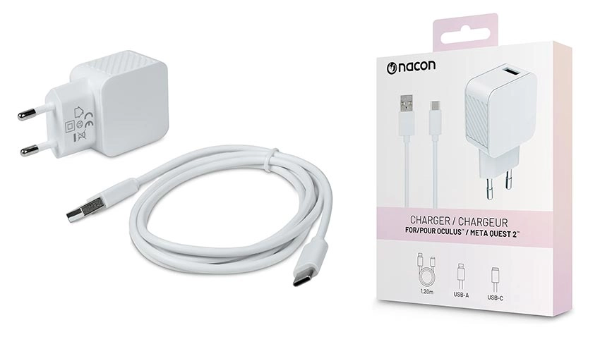 آداپتور و کابل شارژ 18 وات Nacon Charger USB-C برای Meta Quest 2