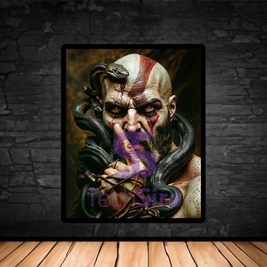 تابلو کریتوس God of War Kratos سایز 40*50 سانتی مدل 4