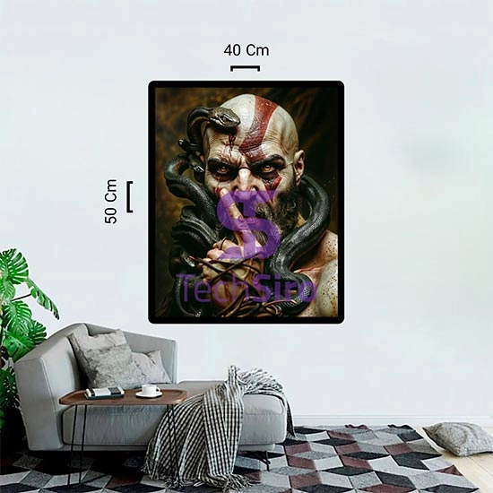 تابلو کریتوس God of War Kratos سایز 40*50 سانتی مدل 4