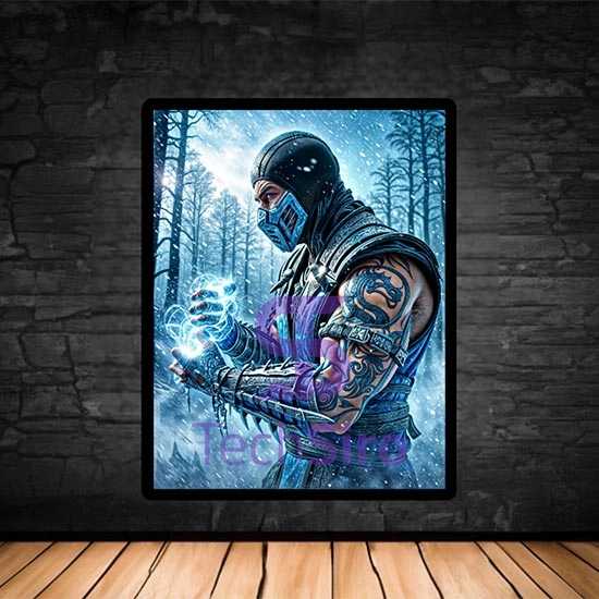 تابلو ساب زیرو Mortal Kombat Sub-Zero سایز 40*50 سانتی