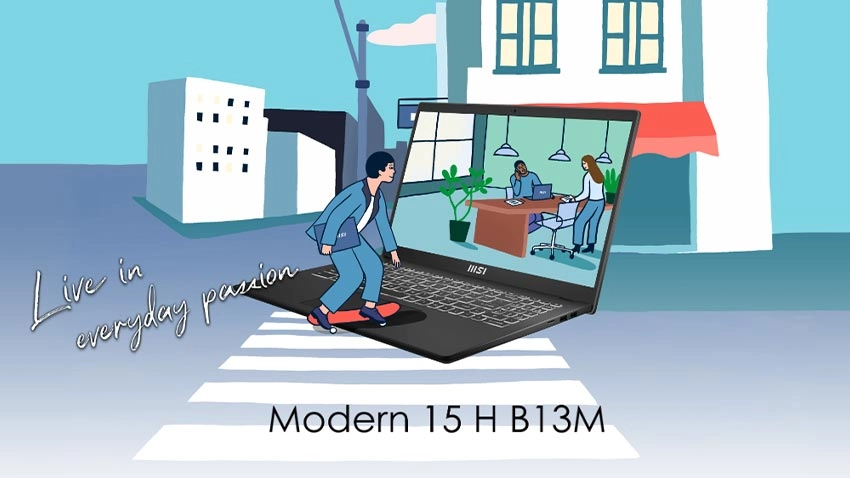 لپ تاپ 15.6 اینچی ام اس آی MSI Modern 15 H B13M