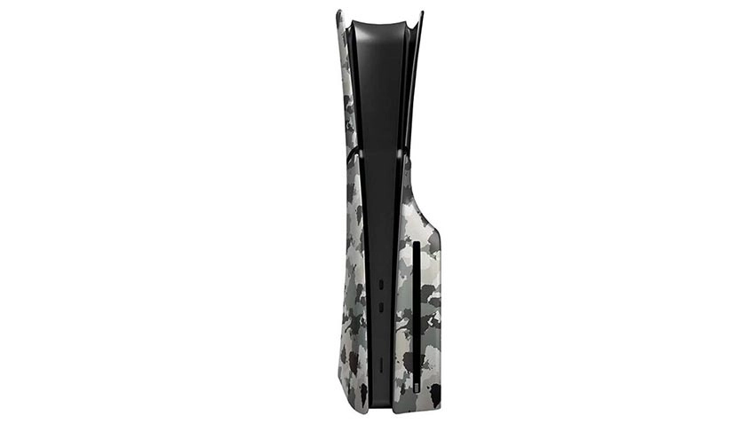 فیس پلیت PS5 Slim Standard Faceplate طرح Gray Camouflage - خاکستری ارتشی