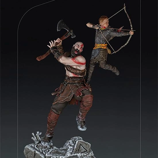 اکشن فیگور کریتوس و آترئوس Iron Studios God of War Kratos and Atreus