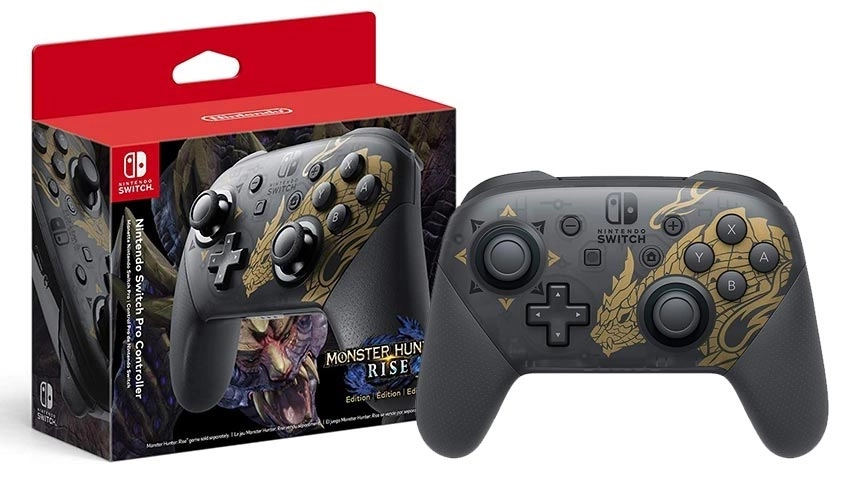 دسته بازی Nintendo Switch Pro طرح Monster Hunter Rise Edition