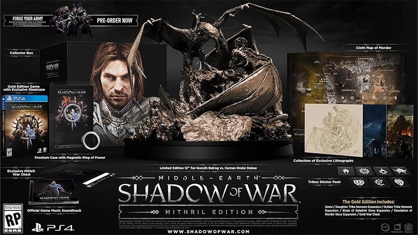 کالکتور بازی Middle-Earth: Shadow Of War Mithril Edition برای PS4