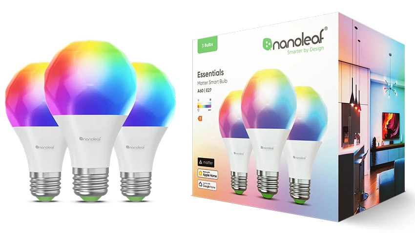 لامپ هوشمند نانولیف Nanoleaf Essentials Matter A60/E27 (پک 3 عددی)