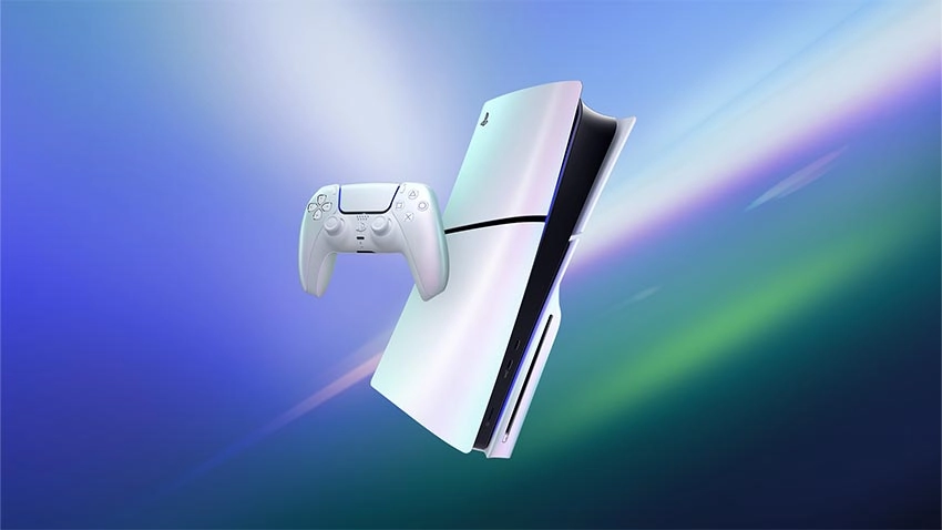 فیس پلیت PS5 Slim Faceplate طرح Chroma Pearl - کروما سفید