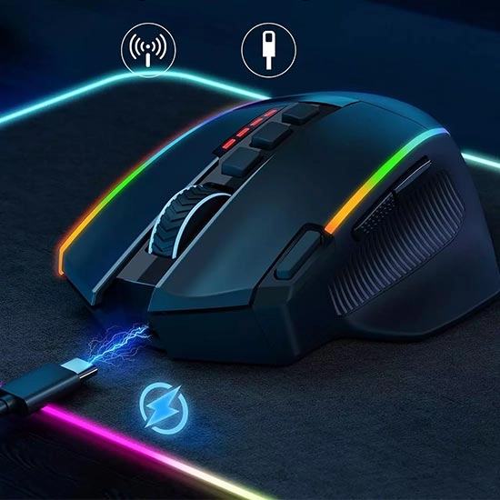 ماوس بی سیم گیمینگ ردراگون Redragon Swain M915 RGB Wireless - مشکی