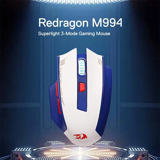 ماوس بی سیم گیمینگ ردراگون Redragon WOKI M994 WBR Wireless - سفید و آبی