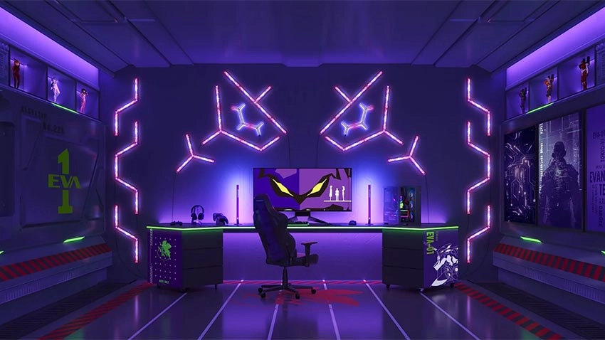 چراغ دیواری هوشمند گووی 8 تیکه Govee x Evangelion Gaming Wall Light