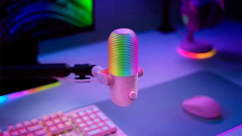 میکروفون استریم ریزر Razer Seiren V3 Chroma - صورتی