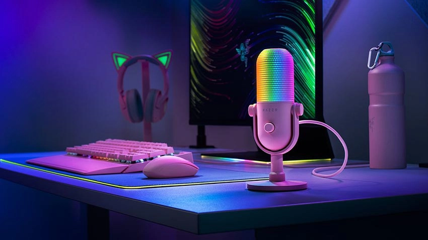 میکروفون استریم ریزر Razer Seiren V3 Chroma - صورتی