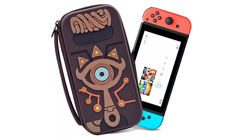 کیف حمل PDP طرح The Legend of Zelda Sheikah Eye برای Nintendo Switch - قهوه ای