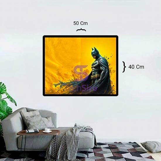 تابلو بتمن Batman Yellow Back سایز 40*50 سانتی