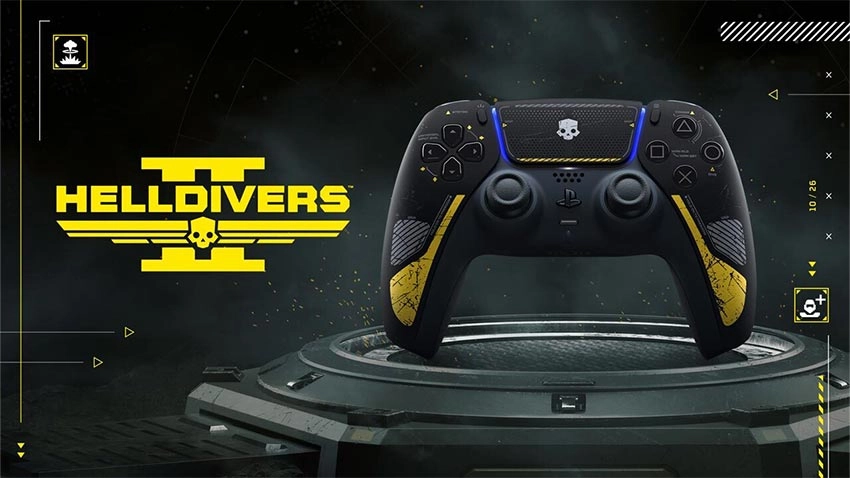 دسته بازی دوال سنس DualSense برای PS5 طرح Helldivers 2 Limited Edition