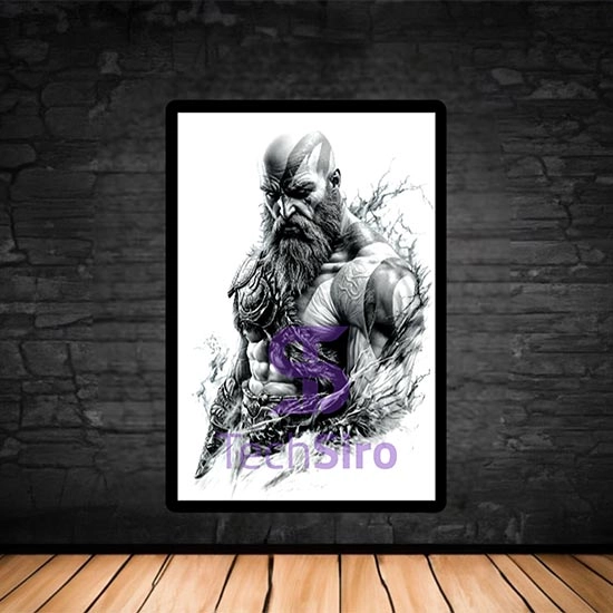 تابلو کریتوس God of War Kratos سایز 40*70 سانتی مدل 6