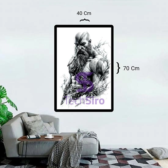 تابلو کریتوس God of War Kratos سایز 40*70 سانتی مدل 6